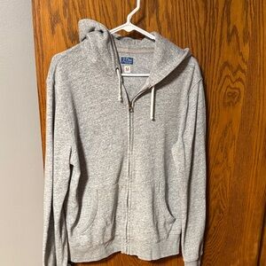J. Crew Heather Gray Zip-Up Sweater